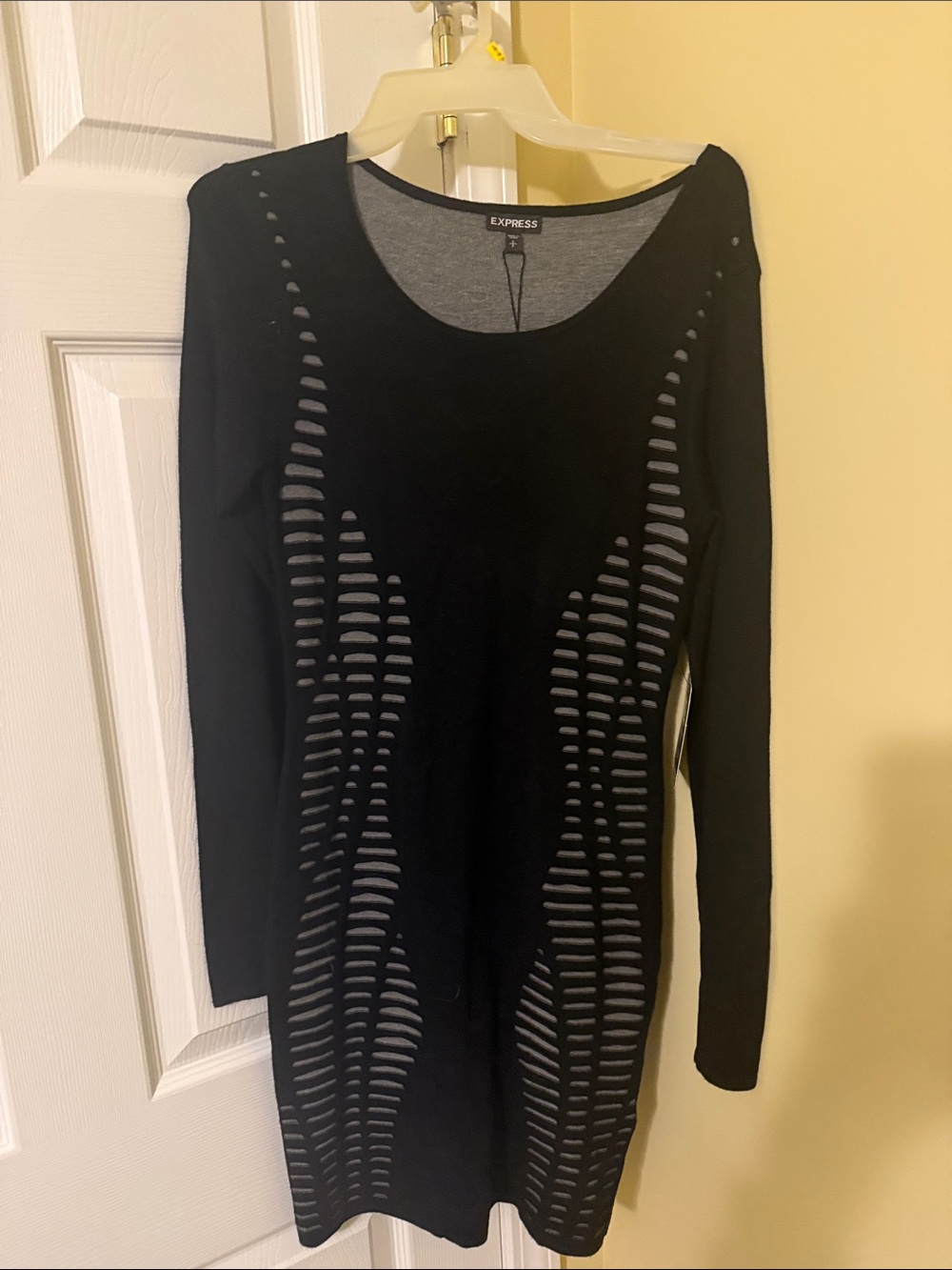 Express Black Long Sleeve Dress